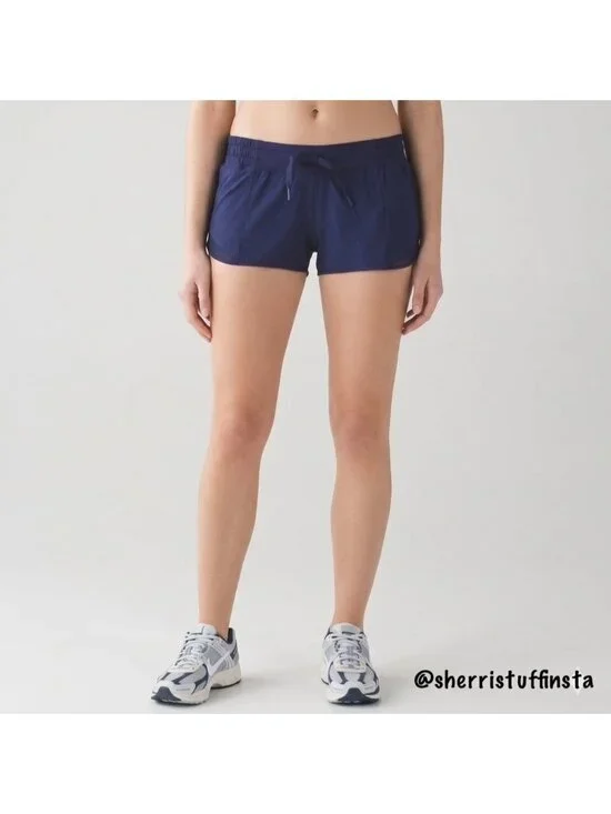 Lululemon Original Hotty Hot Running Lined Shorts 2.5" Hero Blue Swift Woven 10 - Picture 10 of 10